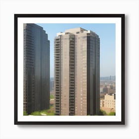 Rendering Of The Skyscraper Art Print