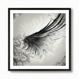 Black and White Abstract Art 5 Art Print