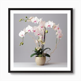 Orchids In A Vase Art Print