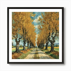 Avenue Of Trees Painting Vincent Van Gogh Art Art Print 2 Art Print