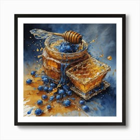 Blueberries And Honey Art Print