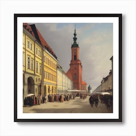 Old Town Square 1 Art Print