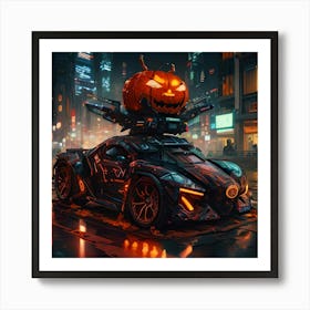 Pumpkin Car (Cyberpunk3) Art Print