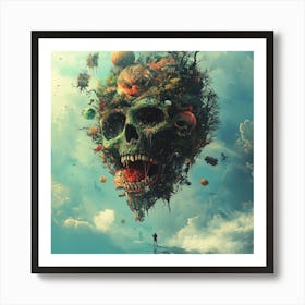 Skull In The Sky 1 Art Print