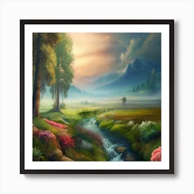 Landscape Painting 2 Art Print