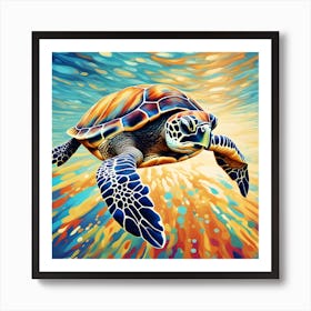 Sea Turtle Painting Art Print