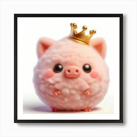 Pig In A Crown 5 Art Print