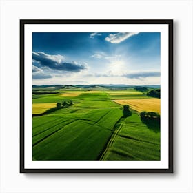 Aerial View Of A Field 1 Art Print