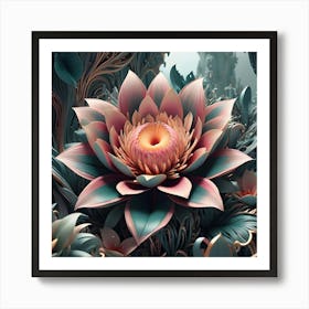 Surreal Exotic Flower 5 Art Print