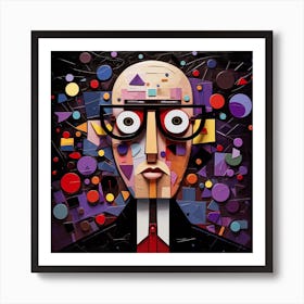 Man With Glasses 1 Art Print