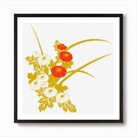 Chrysanthemum Flowers Flower Flora Autumn Art Print