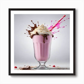 Chocolate Milkshake Art Print