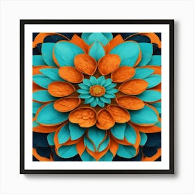 Abstract Flower 1 Art Print