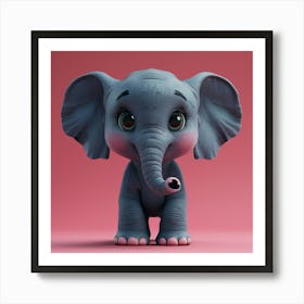 Cute Elephant 1 Art Print