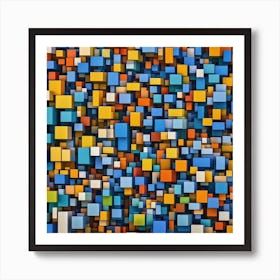 Abstract Cubes Art Print