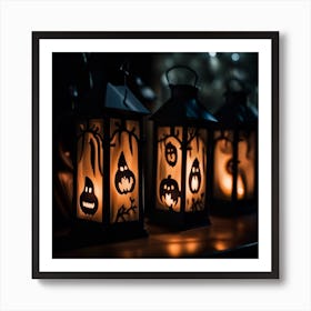 Halloween Lanterns Art Print