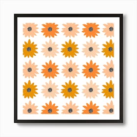 Fancy Floral 2 Peachy Art Print