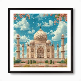 Taj Mahal In Bloom Art Print