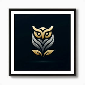 Owl Logo Design 1 Art Print