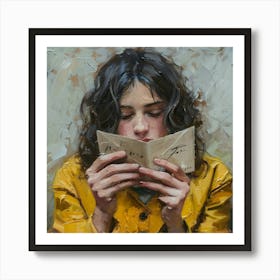 Girl Reading A Letter Affiche