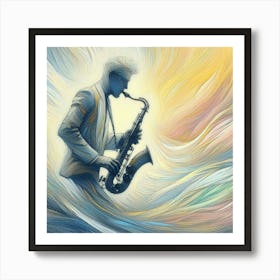 Saxophone Player Art Print