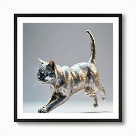 Running Cat Art Print