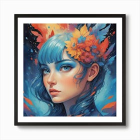 A Hand Painted Unique Illustration That Merges 3 Art Print