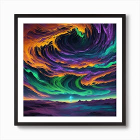 Aurora Oil Painting Art Print