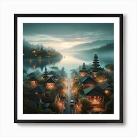 An Image That Captures The Tranquil And Introspective Atmosphere Of Nyepi, The Balinese Day Of Silence Art Print