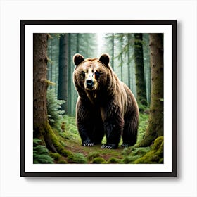 Bear In The Forest 3 Art Print