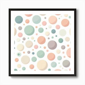 Pastel Polka Dots Art Print