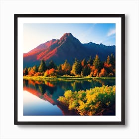 Autumn Mountain Landscape Art Print