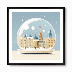 Bath United Kingdom Snowglobe Art Print