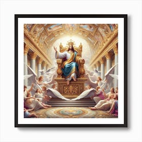 Jesus On The Throne Art Print