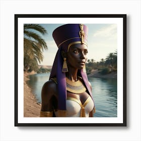 Leonardo Phoenix 09 A Majestic Female Figure Adorned With Opul 0 Art Print