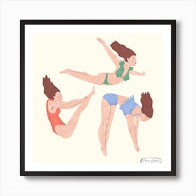 Somersault Ladies Square Art Print