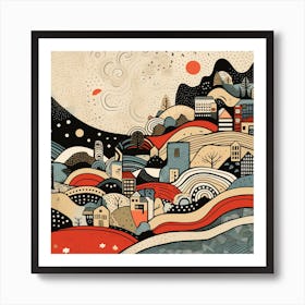 Abstract Japan Painting Art Print