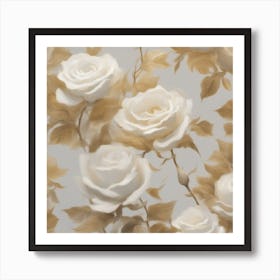 White Roses Art Print