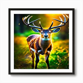 Deer In The Woods 2 Art Print