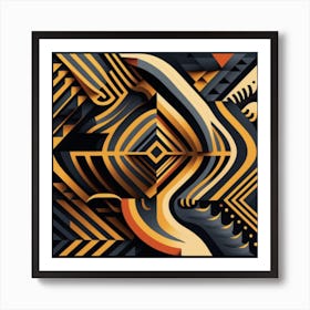 Geometric Abstract Painting Art Print