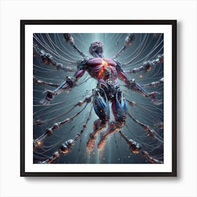 Inspired by Leonardo da Vinci's anatomical drawings and Vitruvian Man 1 Art Print