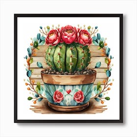 Cactus In A Pot 8 Art Print