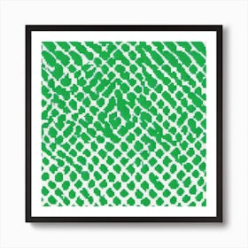 Green And White Pattern Art Print