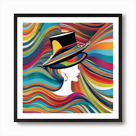 Woman In A Hat 9 Art Print