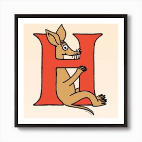 Moomin Collection Alphabet Letter H Art Print