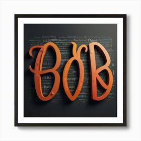 Word Bob Art Print