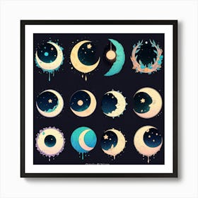 Moon Collection Art Print