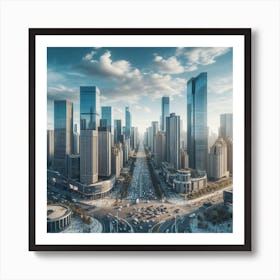 Skyline Of Shanghai Art Print