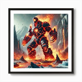 A Futuristic Sci Fi Depiction Of Ignis Rex Art Print