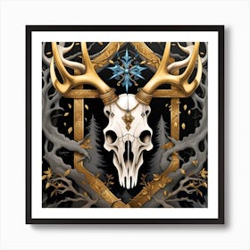 Deer Skull 5 Art Print
